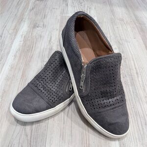 Report Gray Perforated Women's Loafers